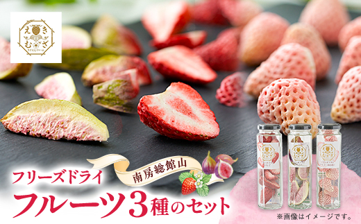 南房総館山フリーズドライフルーツ3種類 瓶詰め【1599715】