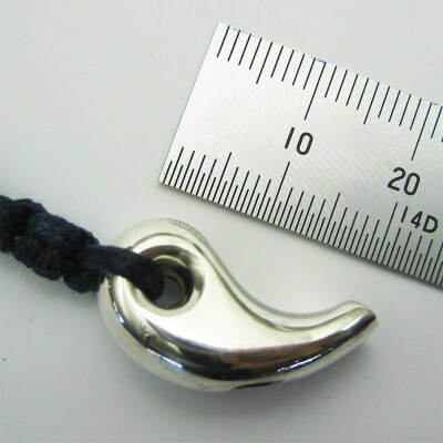 勾玉銀の笛　天然石ビーズ付き　大きめサイズ(約23mm)【1200437】