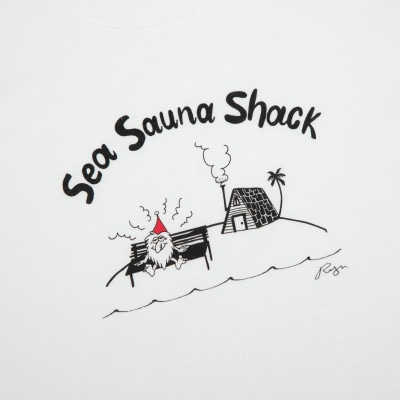 【Sea Sauna Shackオリジナル】ロゴTシャツ ホワイト XLサイズ【1668817】