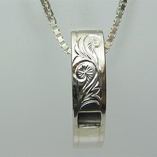 銀の笛　ホイッスルシルバーペンダント　ハワイアン(チェーン付き)【1200433】