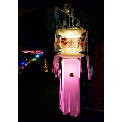 【数量限定生産】千葉県指定伝統的工芸品「房州切子」/ 白・金　南房総に伝わる盆灯籠【複数個口で配送】【4066169】