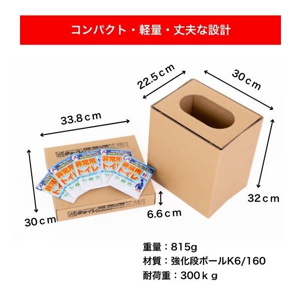 簡易トイレ 非常用トイレ 携帯トイレ 防災トイレ 凝固剤付き 防災セット 災害用 緊急時 5回分 ポータブルトイレ 断水 停電 避難所 防災グッズ 軽量 コンパクト 簡単組立 丈夫 持ち運び便利 備蓄 用品 防災 チョイレ 千葉県 野田市 No.326