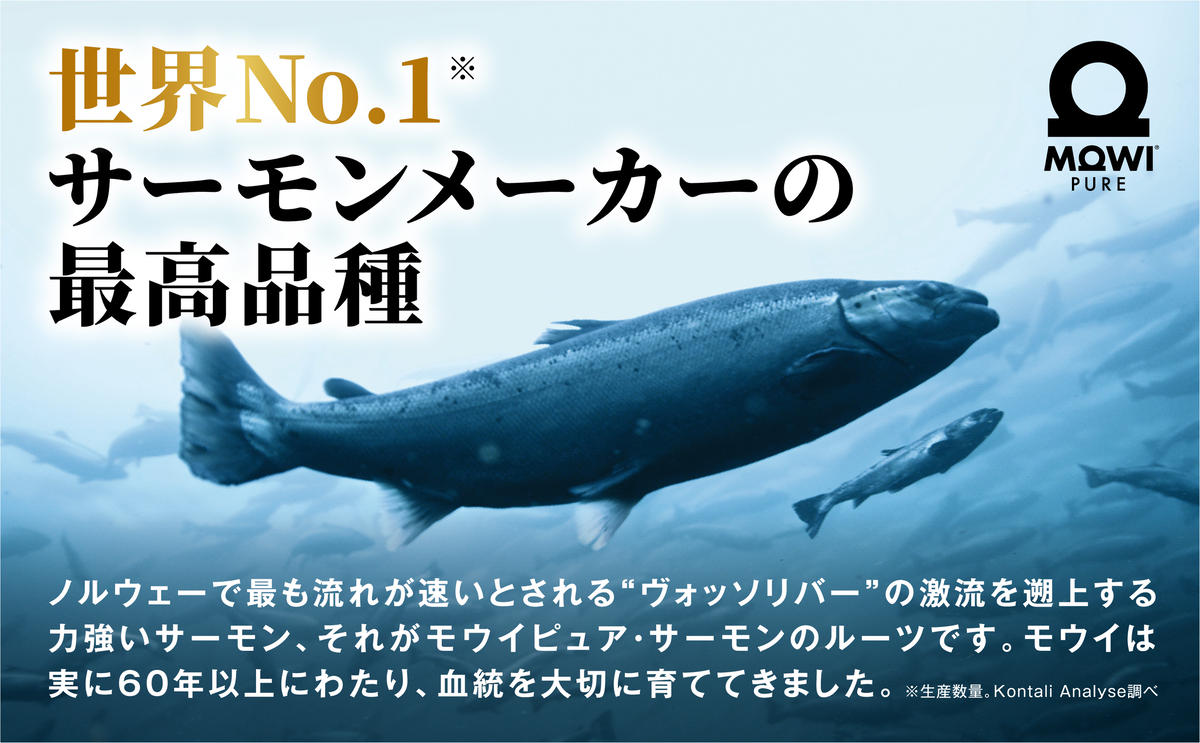 モウイピュア・サーモンハーフカット　450g以上　1枚　サーモン 刺身 刺身サーモン ノルウェー産 冷蔵 新鮮 冷凍なし 生サーモン 鮭 海鮮 成田市 千葉県