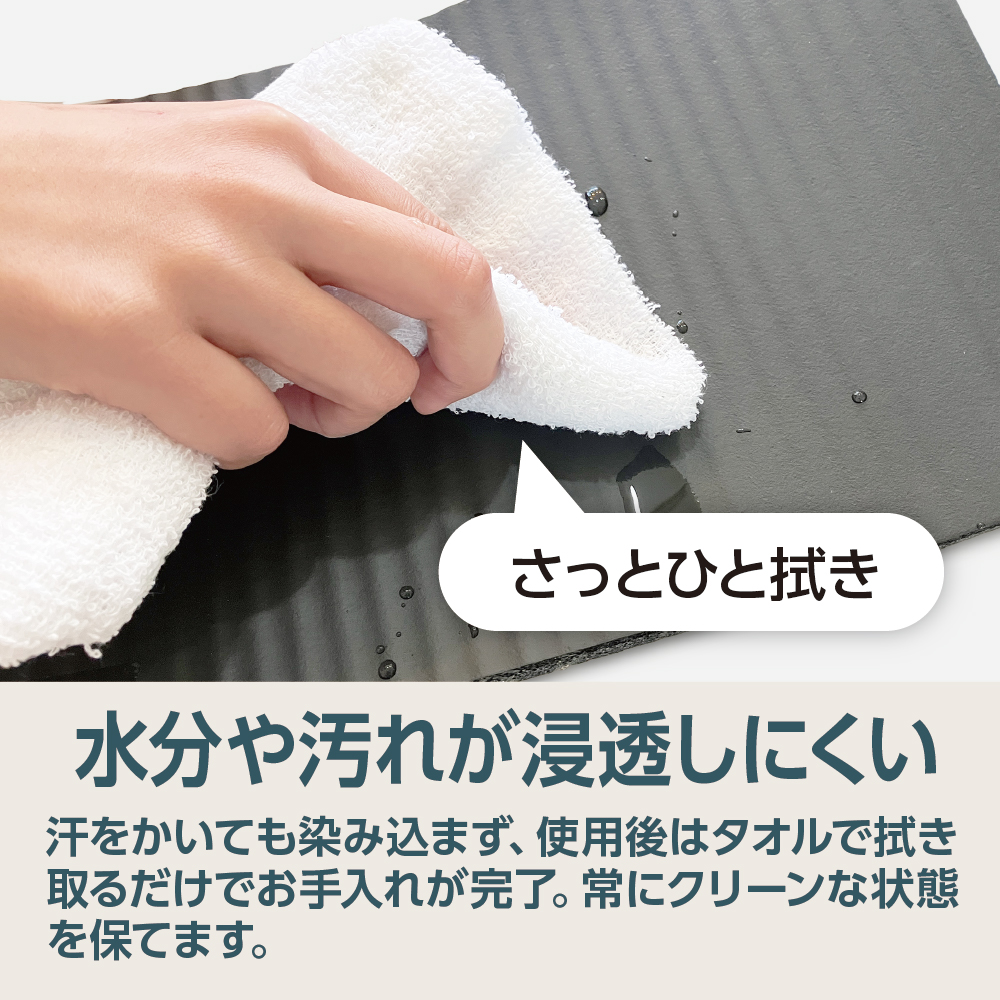 ストレッチマット 厚手 15mm  【ブラック/グレー】 ヨガマット ストレッチ 極厚 クッション マット まっと 