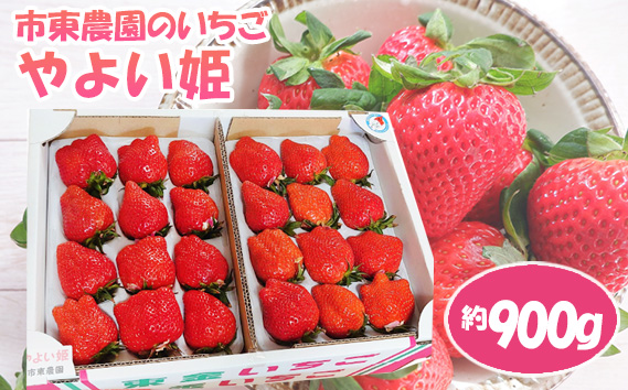 No.075 【市東農園のいちご】やよい姫　約900g