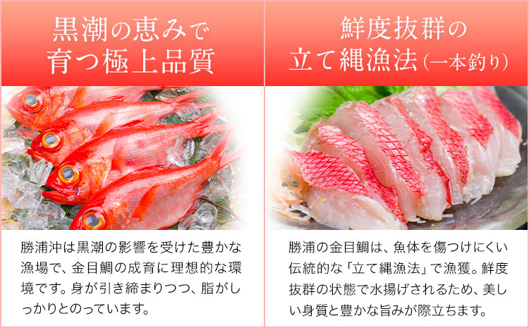 勝浦市産 釣り金目鯛刺身 400g(200g×2パック)《30日以内に出荷予定(土日祝除く)》千葉県 勝浦市 海産物 刺身 鯛 金目鯛 魚 海鮮