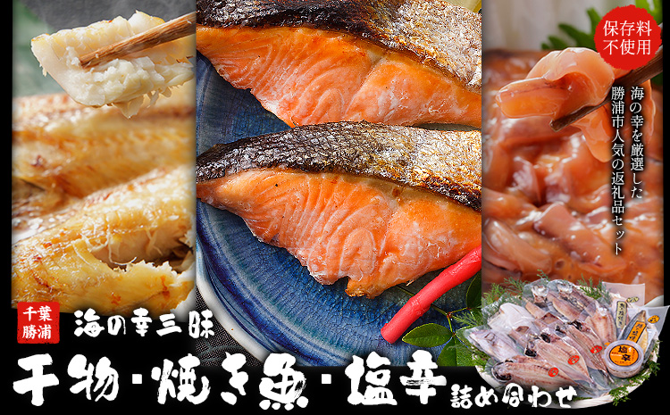 干物・焼魚・塩辛セット 4~6種10枚 株式会社鈴八フーズ 《30日以内に出荷予定(土日祝除く)》【配送不可地域：離島】塩辛100gさばの塩焼き さけの塩焼き 干物 アジ カレイ 金目鯛 イカ ホッケ 鯛 さば 赤魚 さんま エボ 鯛 カサゴ カマス