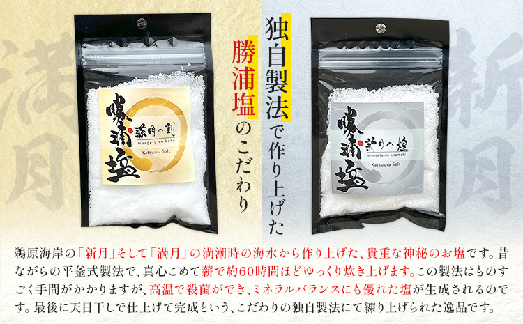 千葉県 勝浦市 満月の刻 45g と 新月の煌 45g 各3袋 セット 【配送不可地域あり】 《30日以内に出荷予定(土日祝除く)》 塩 勝浦塩 調味料