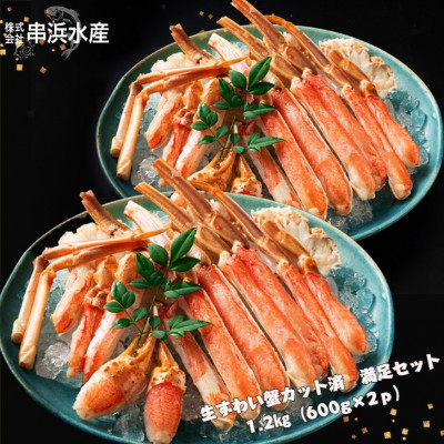 お刺身でも! 生ずわい蟹セット1.2kg(600g×2p)総重量1.5kg(カット済)かにすきカニ【配送不可地域：離島】【1248859】