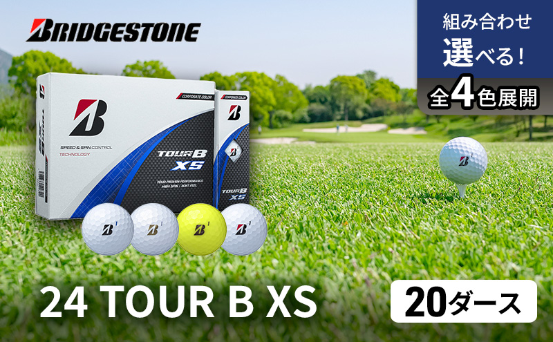 ゴルフ 24 TOUR BXS 20ダース ゴルフボール ボール ブリヂストン ダース セット 【ホワイト(WH）パールホワイト(PW）各10ダース】
