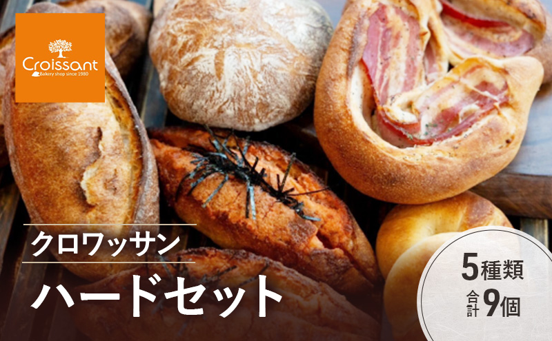 クロワッサンハードセット　5種類合計9個　パン クロワッサン フィセル フランスパン 豆乳 明太子 ベーグル 朝食 昼食 ランチ セット