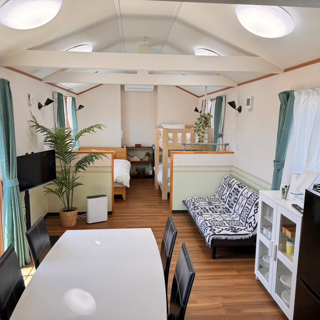 「泊まれるトレーラーハウス」　トレーテル市原牛久店　宿泊割引クーポン　チケット クーポン 旅行 宿泊 国内旅行 トレーラーハウス 1棟貸し キッチン完備 快適 房総半島 市原市 千葉県