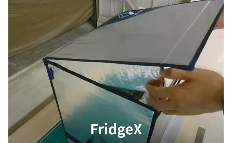 AIRIVA FridgeX ショルダー付　ネイビー　保冷 保冷ケース 冷凍 高性能 高密度断熱材 長時間 アウトドア キャンプ 釣り スポーツ観戦 国産 ハンドメイド 千葉県 市原市