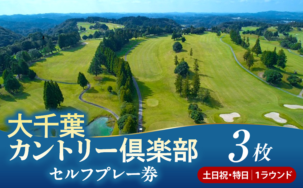 大千葉カントリー倶楽部 1R セルフプレー券【土日祝・特日】3枚（土日祝・特日：1月〜9月の期間内全日）