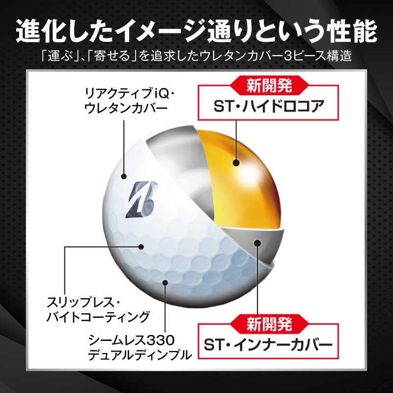 【2026年モデル】ゴルフボール ブリヂストン TOUR B XS ホワイト/ 18ダース ブリジストン ツアー b x s ツアー ビー エックス エス