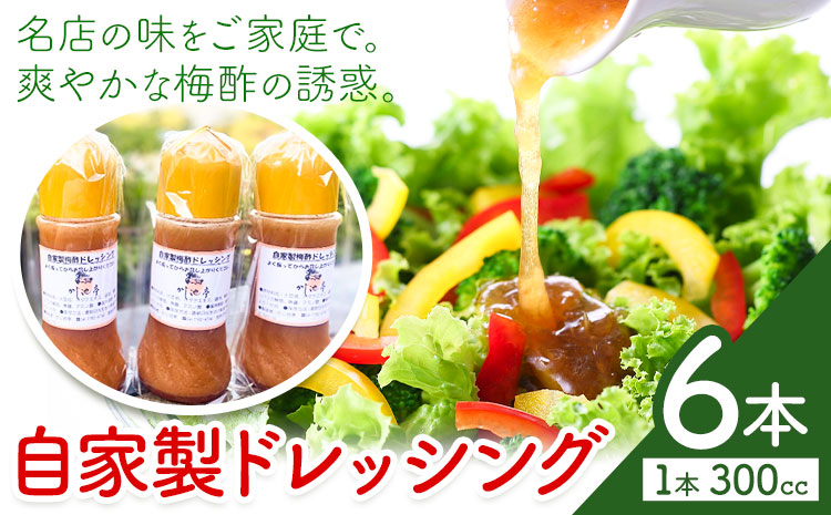 ドレッシング 自家製 300cc 6本 かじ池亭《30日以内に出荷予定(土日祝除く)》千葉県 我孫子市 ドレッシング 調味料 詰め合わせ お取り寄せ 国産 梅酢 万能 常備 サラダ 温野菜 カルパッチョ 送料無料