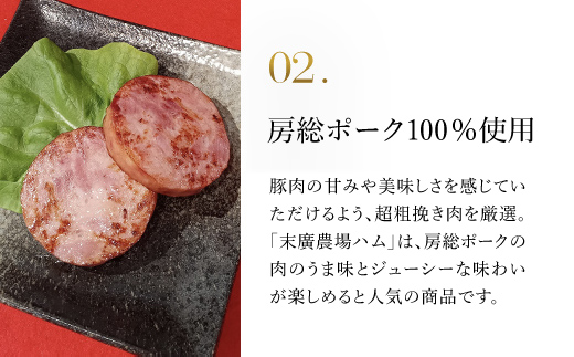 末廣農場ハム2本セット 『千葉県民がおっぺす！ おくりものグランプリ2024』グランプリ受賞！ TMB001 / ふるさと納税 ハム はむ 房総ポーク ポークハム ポーク肉 豚ハム ぶたハム セット 特選 贈答用 ギフト お中元 夏ギフト お歳暮 冬ギフト プレゼント ギフト用 ギフトセット 贈答 加工品 加工品ハム ジューシー 末廣農場 末廣 人気 千葉県 富里市 