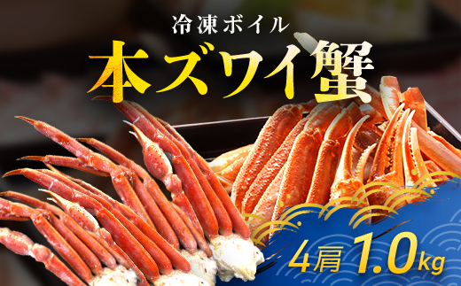 冷凍ボイル本ズワイ蟹　4肩（1kg） TMN002 / ずわいがに ずわいガニ ズワイガニ ズワイ蟹 本ズワイ蟹 本ずわいがに 本ズワイガニ 本ズワイ蟹 蟹 かに カニ 冷凍ボイル本ズワイ蟹  冷凍ボイル  冷凍ずわいがに 冷凍ズワイガニ 冷凍ズワイ蟹 冷凍本ズワイ蟹 冷凍本ずわいがに 冷凍本ズワイガニ 冷凍本ズワイ蟹 冷凍蟹 冷凍かに 冷凍カニ 肩 ずわい ズワイ 小分け スクーナー 