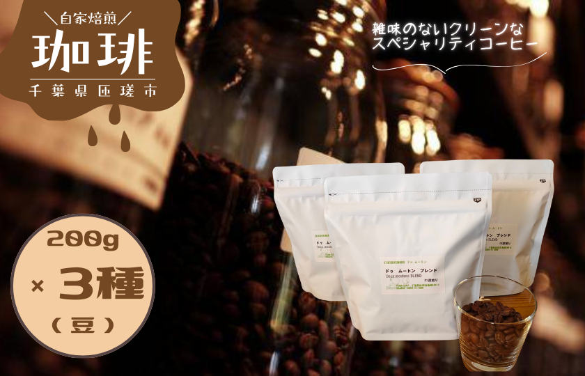 ドゥ ムートン ブレンド 200g　 エチオピア イルガチェフ W 200g　ケニアAA 200g（豆） ／ 珈琲 コーヒー 珈琲豆 コーヒー豆 スペシャルティコーヒー エチオピアイルガチェフW ケニアAA