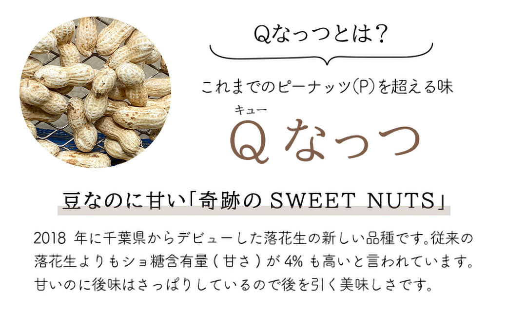 【先行受付・9月中旬より順次発送！】Qナッツ 生落花生 1.5kg SMAH014