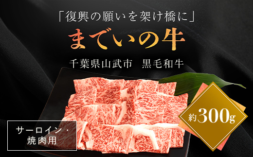 【約300g・サーロイン・焼肉用】山武牛「までいの牛」焼肉 焼き肉 サーロイン 牛肉 お肉 黒毛和牛 和牛 国産牛 千葉県 山武市 SMAJ002