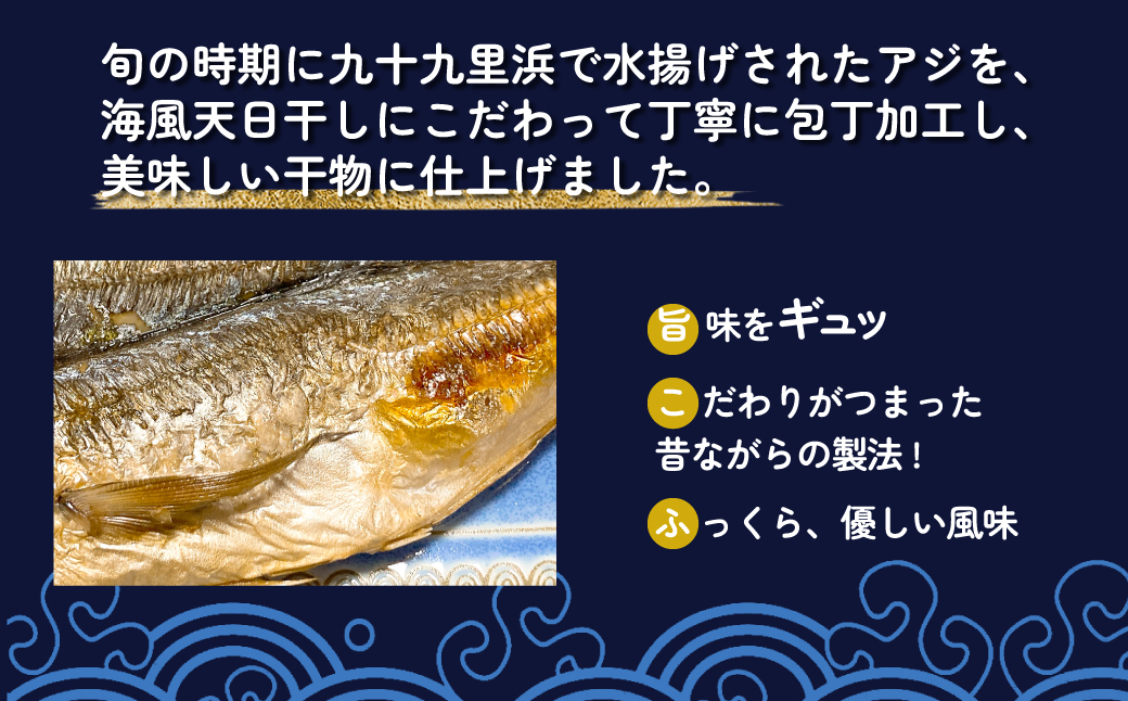地元で50年続く鮮魚店が作る、九十九里産アジの開き（５枚入り×２セット） ふるさと納税 人気 おすすめ ランキング イワシ 鰯 魚 鮮魚 海鮮 アジ 干物 干し 焼き 加工品 惣菜 千葉県 山武市 送料無料 SMBL004