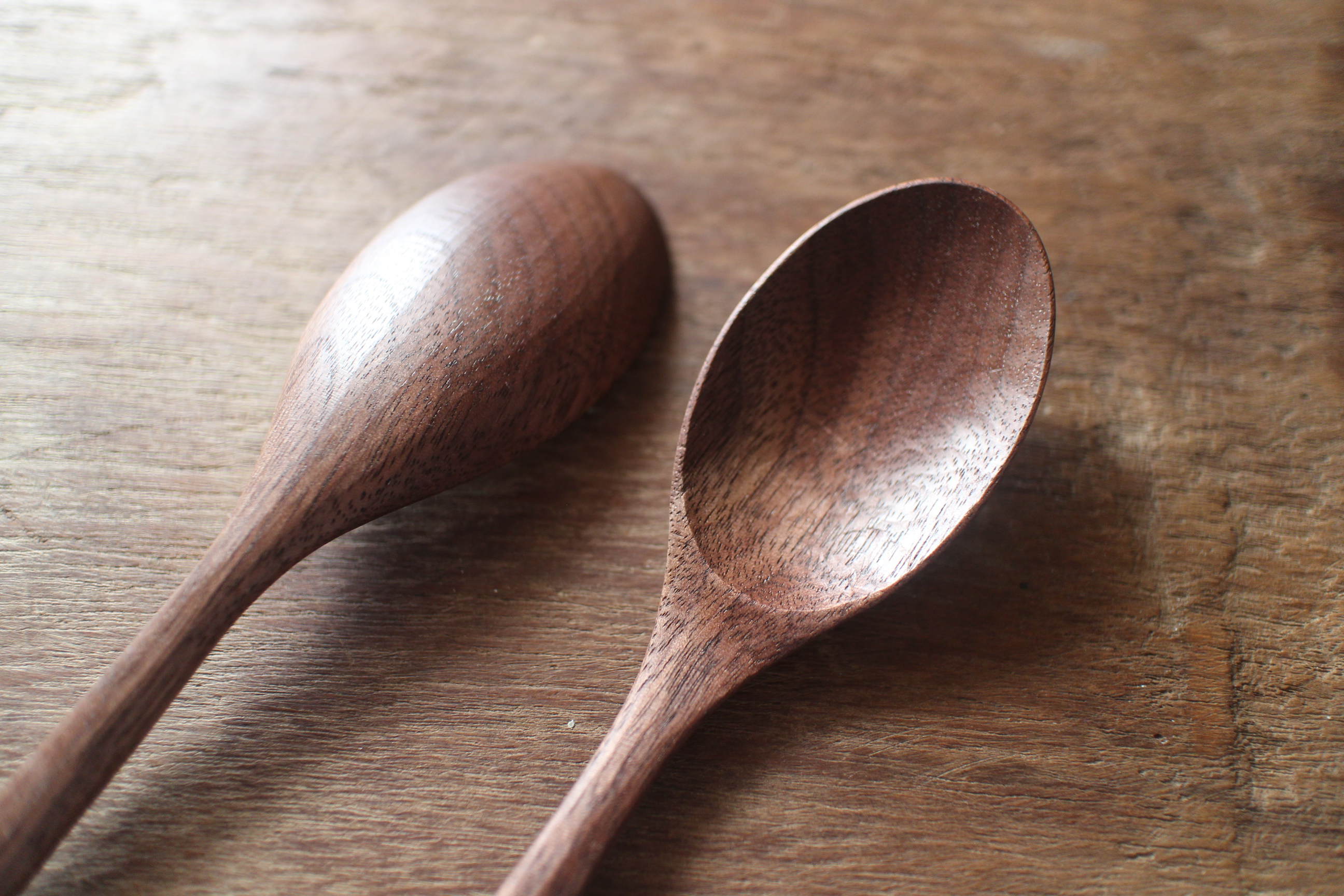 木のスプーン（ウォールナット）2本セット　ギフト対応 SMAO006