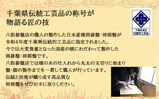 日本産榧一寸卓上柾目将棋盤（ハギ盤)　駒台付き／ふるさと納税  将棋 しょうぎ 国産 日本産榧 カヤ かや 一寸 卓上 柾目 千葉県 山武市SMAK005