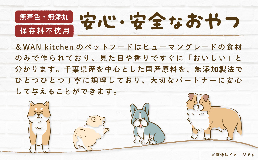 &WAN Kitchenペットおやつセット（千葉ジビエ鹿肉のスライス5個セット） SMU030