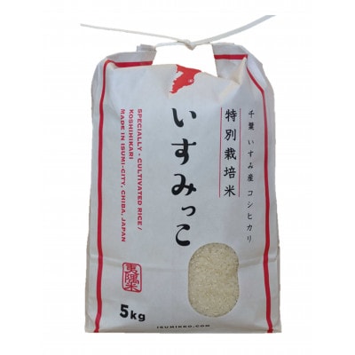 【令和6年産米】千葉県いすみ市産特別栽培米コシヒカリ『いすみっこ』精米5kg(5kg×1袋)【1546632】