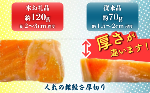 厚切り塩銀鮭切身　約1.5kg【配送不可地域：離島】【1389627】