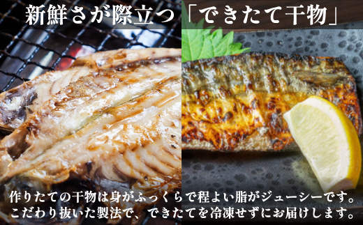 できたて干物!!あじ4枚・さば半身4枚【配送不可地域：離島】【1539829】