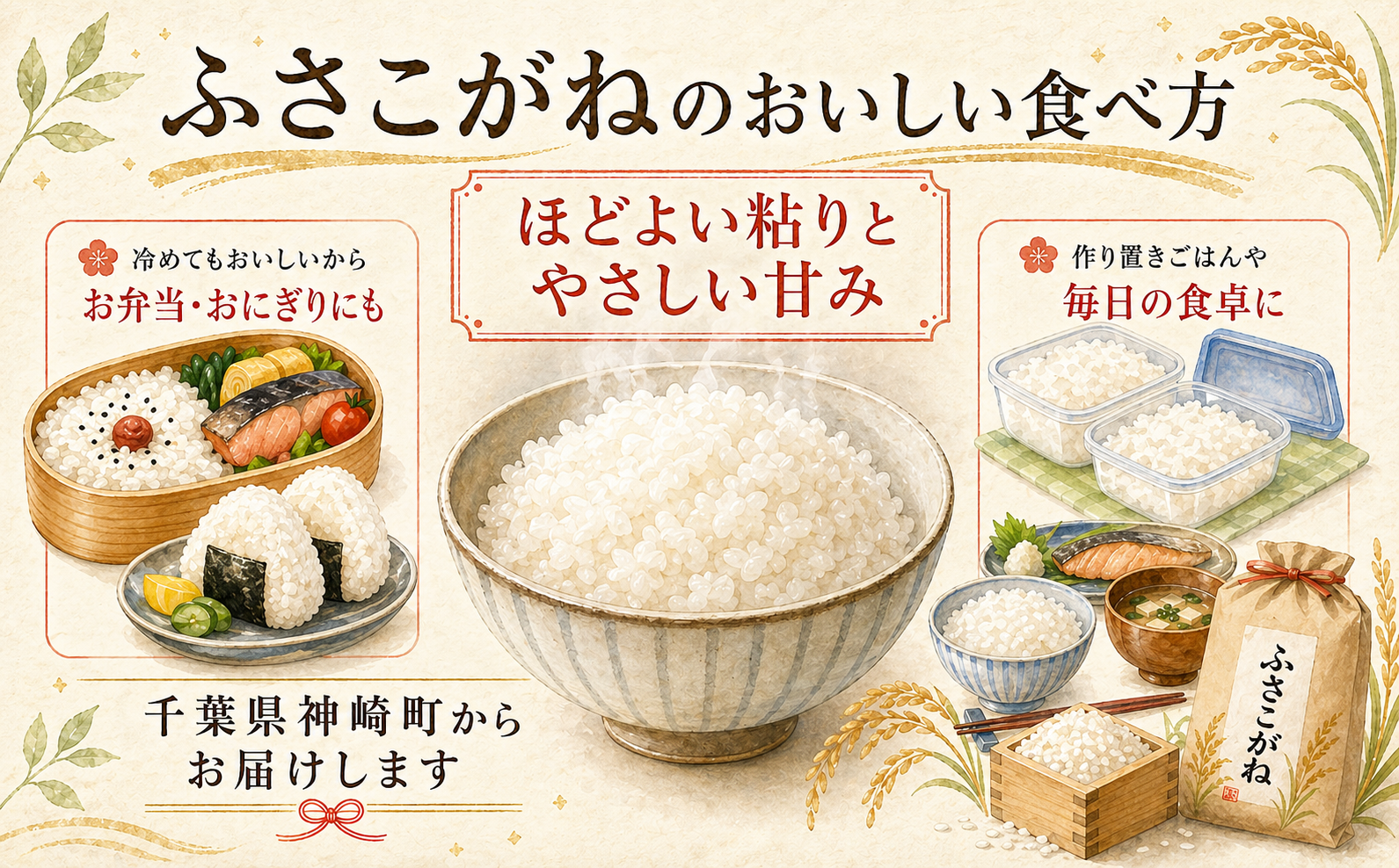 【ふるさと納税】【令和8年産 新米先行予約】米 10kg 千葉県神崎町産 ふさこがね 白米（5kg×2袋） 早場米 冷めてもおいしい お弁当 おにぎり 家庭用 定番[025-a015]