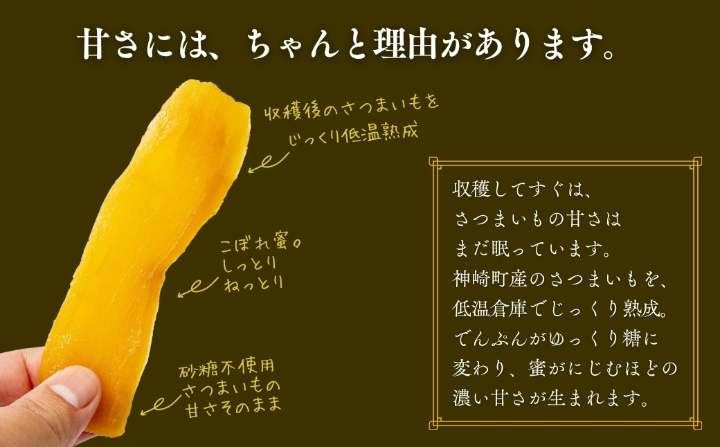 こぼれ蜜干しいも 100g 千葉県神崎町産べにはるか100% じっくり熟成さつまいも使用 砂糖不使用 無着色 [030-a001]