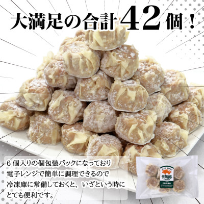 【毎月定期便】元気豚 大粒肉焼売セット 42個セット(計2.1kg)全6回【配送不可地域：離島・沖縄県】【4055282】