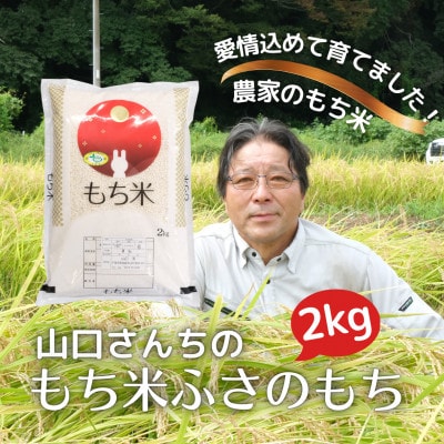 多古米農家 山口さんちのもち米2kg 千葉県奨励品種ふさのもち【配送不可地域：離島】【1584689】