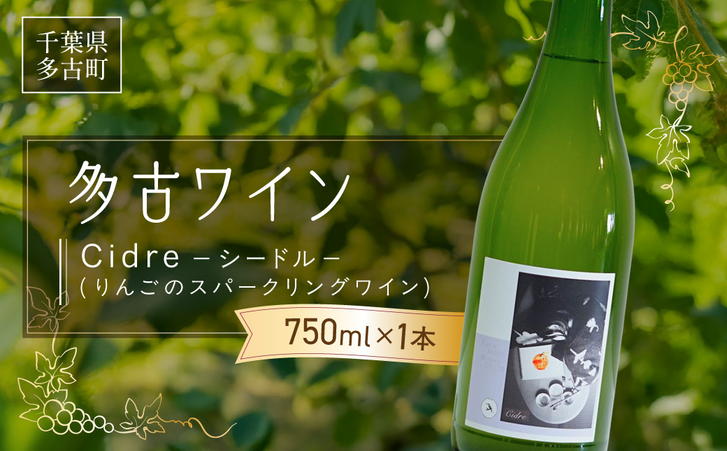 多古ワイン Cidre(シードル)【りんごのスパークリングワイン】750ml【配送不可地域：離島】【1617562】 TAKM005