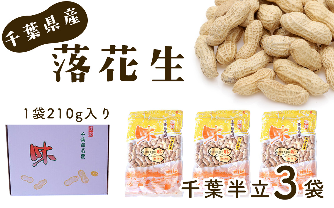 No.029 千葉県産落花生・千葉半立3袋