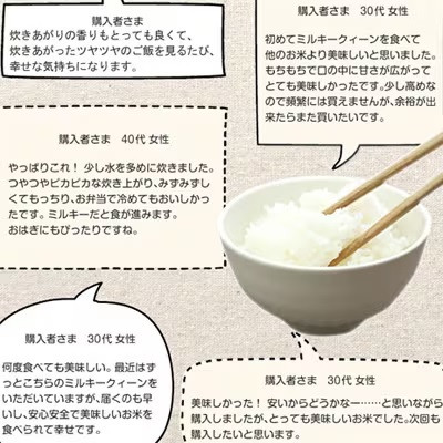 【新米 令和6年産】 ミルキークイーン2kg　精米済み(白米)　金賞・千葉大学共同研究米【1090064】