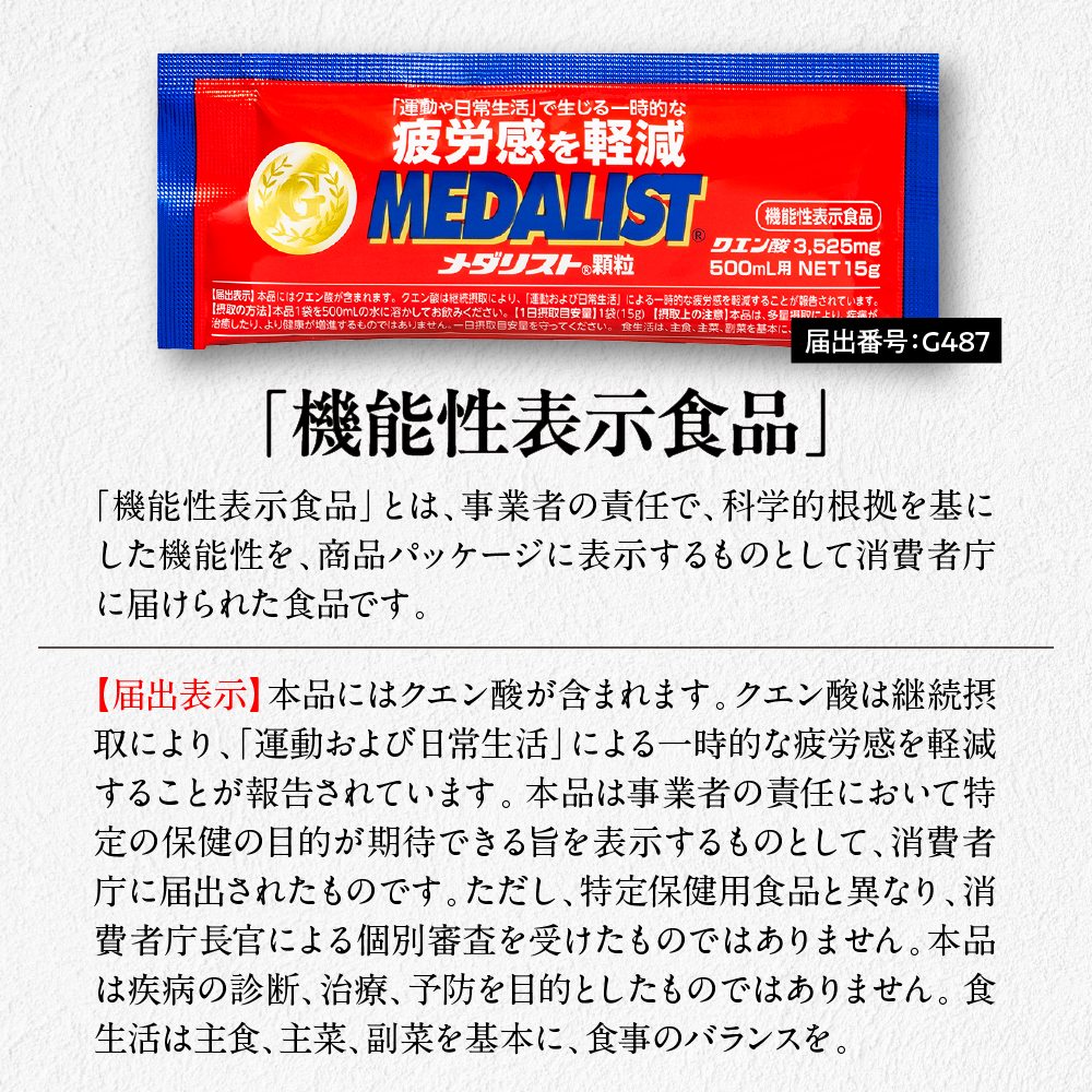 機能性表示食品メダリスト500ｍL用（30袋入）
