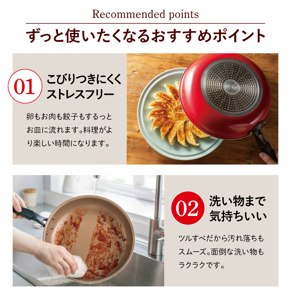 evercook IH フライパン 28cm深型 レッド