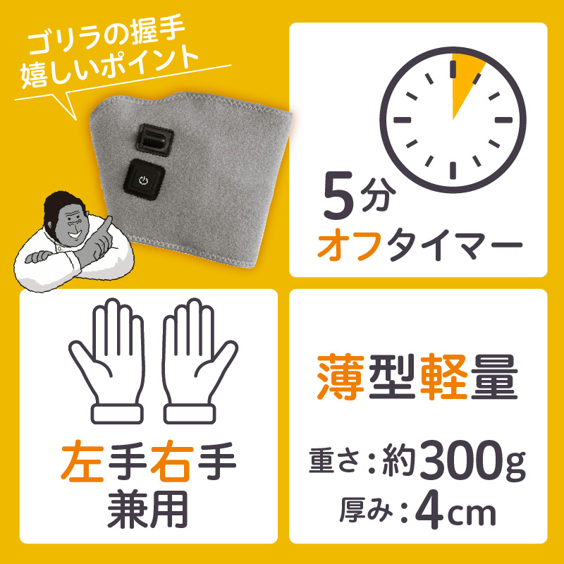 ゴリラの握手 パープル 電動 ハンドケア