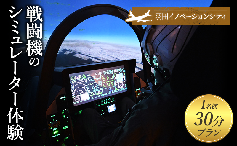 羽田イノベーションシティ　LUXURY FLIGHT　戦闘機のシミュレーター体験30分プラン(1名様) 体験 チケット 飛行機 戦闘機 操縦 パイロット コックピット シミュレーター 羽田 大田区