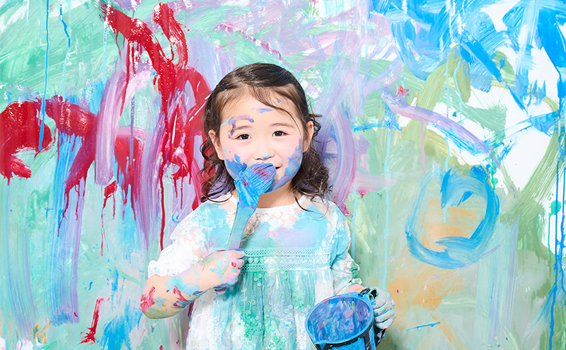 ウォールペイントフォト 写真撮影 ペイントフォト 体験 アート 絵の具 ウォールペイント 非日常 記念日 大田区 東京都