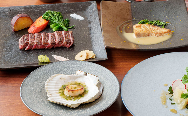 鉄板焼き 「知喜多」 知喜多コース 2名様 お食事チケット 【有効期間 6カ月】 ペア お食事 食事券 チケット 鉄板焼き 知喜多 東京都 大田区