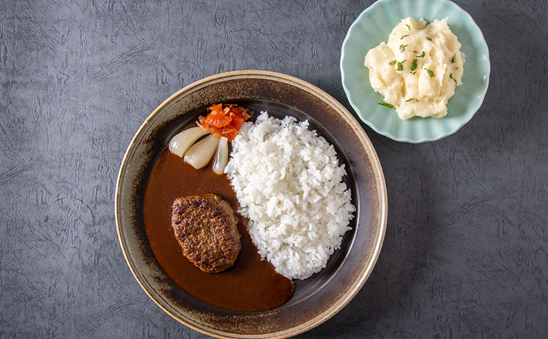 ハンバーグカレー ミート矢澤 黒毛和牛ハンバーグカレー4食セット 黒毛和牛 野菜の旨み 甘み 昔懐かしい スパイス 厳選 赤ワイン デミグラスソース 大田区 東京都