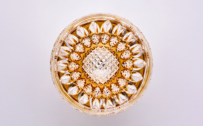 江戸切子 ロックグラス 向日葵（黄） 切子グラス ギフト プレゼント 東京都 大田区