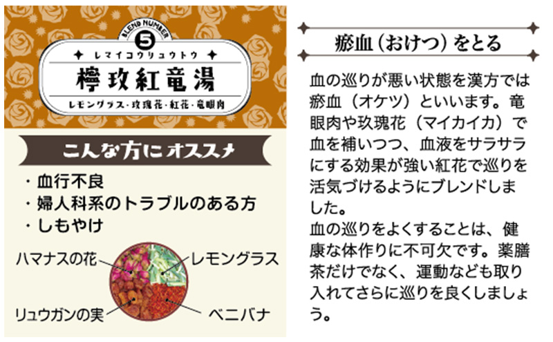 薬膳八百屋 滞りがちな巡りをスムーズに 薬膳茶シリーズNo5.レマイ紅竜湯5個セット 薬膳 お茶 和漢 ノンカフェイン 東京都 大田区【離島・沖縄県配送不可】