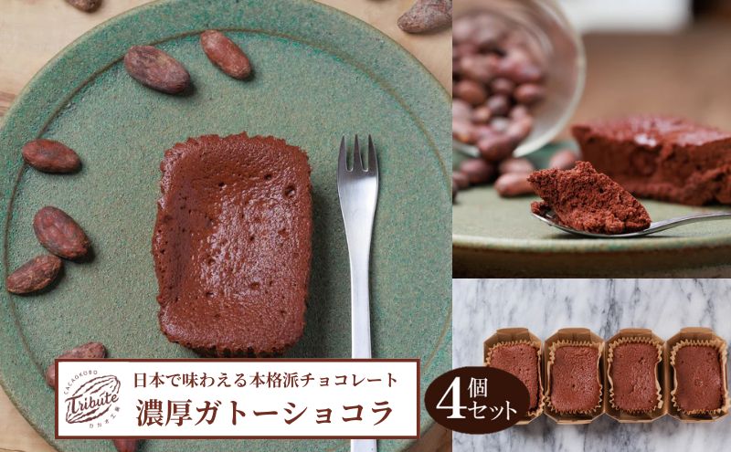ガトーショコラ 4個 日本で味わえる本格派 濃厚ガトーショコラ 洋菓子 焼き菓子 菓子 お菓子 おやつ デザート スイーツ 濃厚チョコレートケーキ ケーキ チョコケーキ チョコレートケーキ チョコレート菓子 ギフト プレゼント 東京 東京都 豊島区