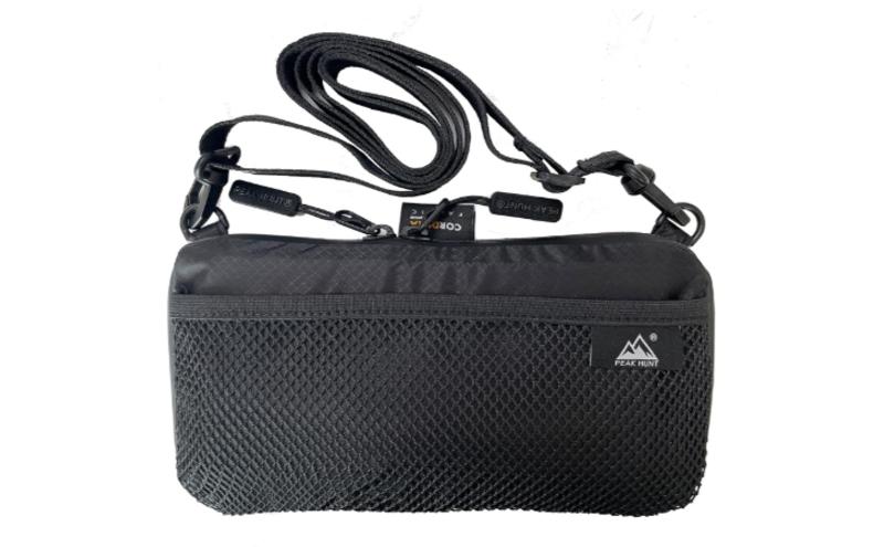 PEAKHUNT ウエストポーチ 2WAY サコッシュ 撥水 防水 超軽量 登山 トラベル ハイキング 旅行 黒 ピークハント